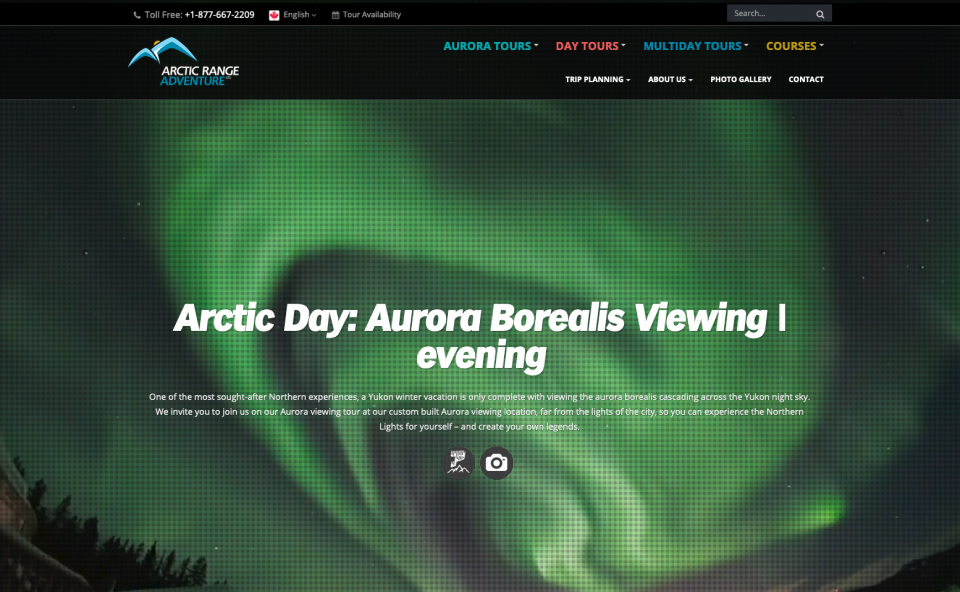 Arctic Range Adventure - Website Design